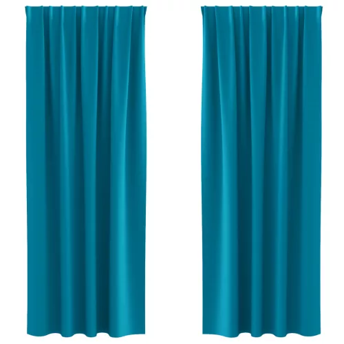  Függönyök függönyökkel 2 pcs Türkiz 245 x 140 cm Poliészter