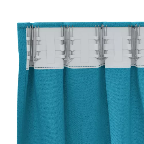  Függönyök függönyökkel 2 pcs Türkiz 245 x 140 cm Poliészter