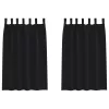  Sötétítő függönyök 2 pcs Fekete 175 x 140 cm Poliészter