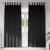  Függönyök függönyökkel 2 pcs Fekete 245 x 140 cm Poliészter