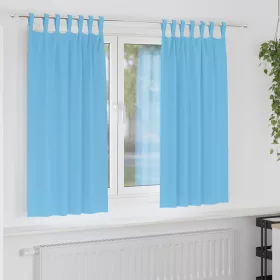    Sötétítő függönyök 2 pcs Világos kék 175 x 140 cm Poliészter