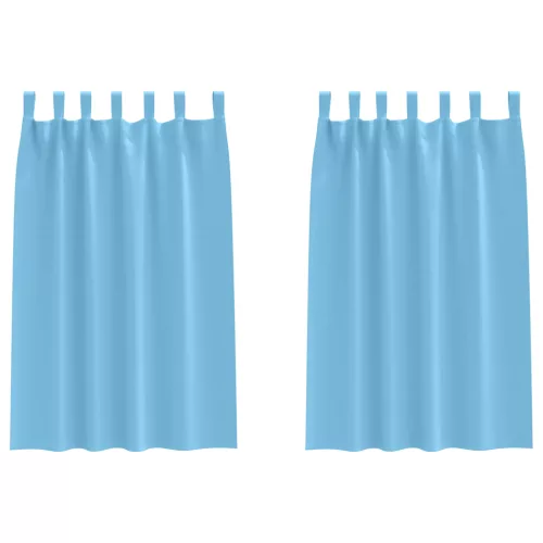  Sötétítő függönyök 2 pcs Világos kék 175 x 140 cm Poliészter