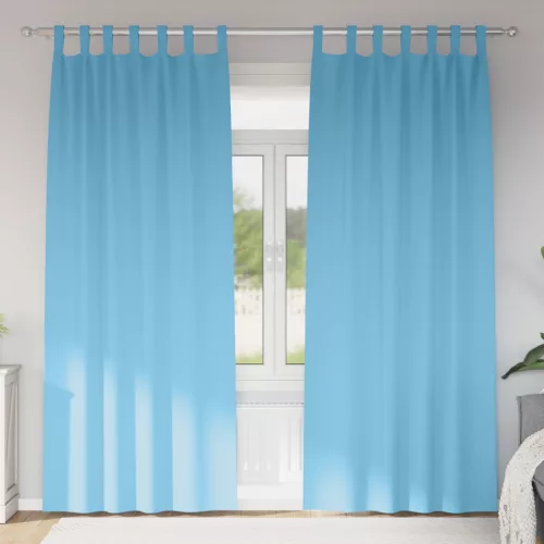  Függönyök 2 pcs Világos kék 245 x 140 cm Poliészter
