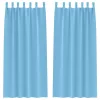  Függönyök 2 pcs Világos kék 245 x 140 cm Poliészter