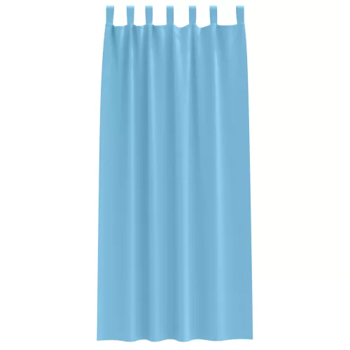  Függönyök 2 pcs Világos kék 260 x 140 cm Poliészter