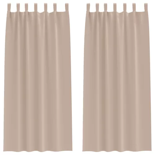  Függönyök függönyökkel 2 pcs Tópszínű 260 x 140 cm Poliészter