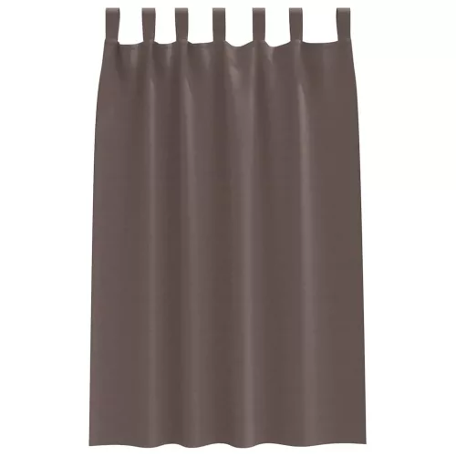  Függönyök függönyökkel 2 pcs sötétbarna Poliészter