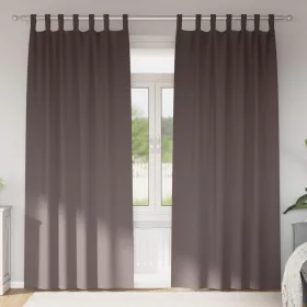    Sötétítő függönyök 2 pcs sötétbarna 225 x 140 cm Poliészter