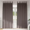  Függönyök függönyökkel 2 pcs sötétbarna 260 x 140 cm Poliészter