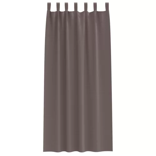  Függönyök függönyökkel 2 pcs sötétbarna 260 x 140 cm Poliészter