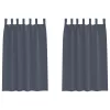  Sötétítő függönyök 2 pcs Antracitszürke 175 x 140 cm Poliészter