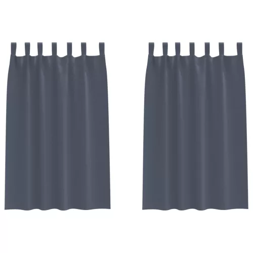  Sötétítő függönyök 2 pcs Antracitszürke 175 x 140 cm Poliészter