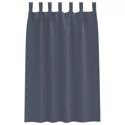  Sötétítő függönyök 2 pcs Antracitszürke 175 x 140 cm Poliészter