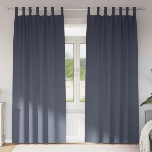  Sötétítő függönyök 2 pcs Antracitszürke 225 x 140 cm Poliészter