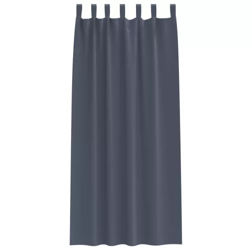  Sötétítő függönyök 2 pcs Antracitszürke 225 x 140 cm Poliészter