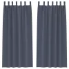  Függönyök 2 pcs Antracitszürke 260 x 140 cm Poliészter