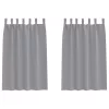  Sötétítő függönyök 2 pcs Világosszürke 175 x 140 cm Poliészter