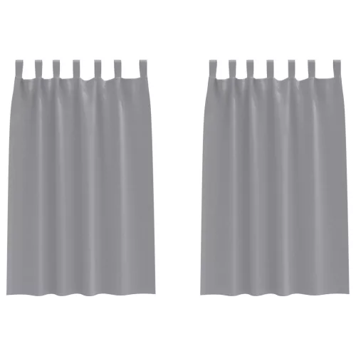  Sötétítő függönyök 2 pcs Világosszürke 175 x 140 cm Poliészter