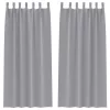  Függönyök 2 pcs Világosszürke 245 x 140 cm Poliészter
