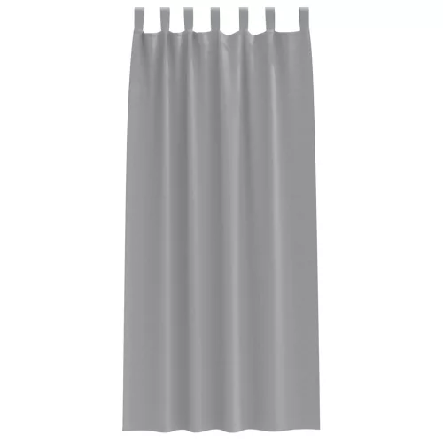  Függönyök 2 pcs Világosszürke 245 x 140 cm Poliészter