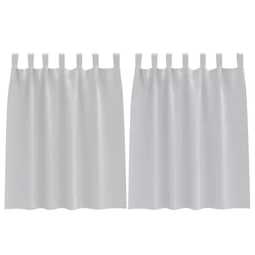  Függönyök függönyökkel 2 pcs Világosszürke Poliészter