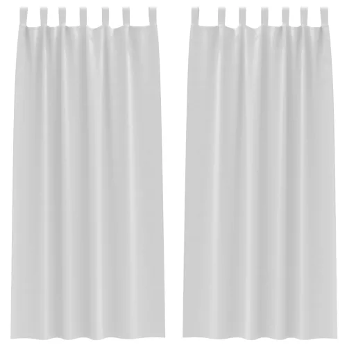  Függönyök 2 pcs Halvány szürke 260 x 140 cm Poliészter