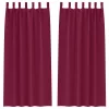  Függönyök függönyökkel 2 pcs Bordó 245 x 140 cm Poliészter