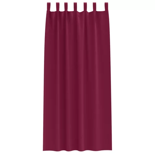  Függönyök függönyökkel 2 pcs Bordó 260 x 140 cm Poliészter