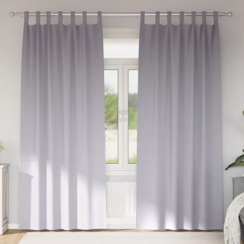  Függönyök függönyökkel 2 pcs Fém szürke 260 x 140 cm Poliészter
