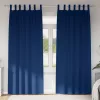  Függönyök függönyökkel 2 pcs Sötétkék 260 x 140 cm Poliészter
