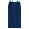  Függönyök függönyökkel 2 pcs Sötétkék 260 x 140 cm Poliészter