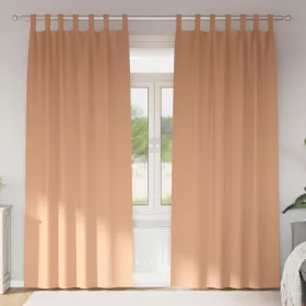    Sötétítő függönyök 2 pcs Világosbarna 225 x 140 cm Poliészter
