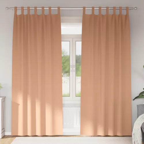  Függönyök 2 pcs Világosbarna 260 x 140 cm Poliészter