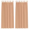  Függönyök 2 pcs Világosbarna 260 x 140 cm Poliészter