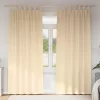  Függönyök függönyökkel 2 pcs Krém 260 x 140 cm Poliészter