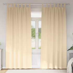    Függönyök függönyökkel 2 pcs Krém 260 x 140 cm Poliészter