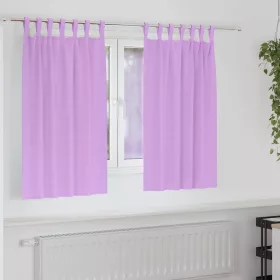  Függönyök függönyökkel 2 pcs Lila Poliészter