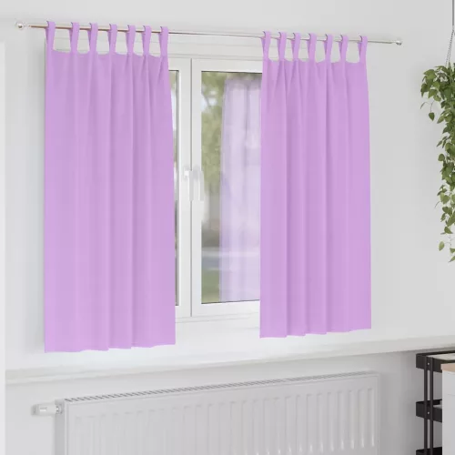 Függönyök függönyökkel 2 pcs Lila Poliészter