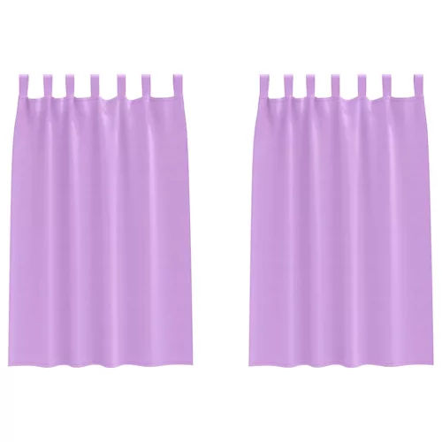  Függönyök függönyökkel 2 pcs Lila Poliészter