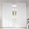  Függönyök 2 pcs Tiszta fehér 260 x 140 cm Poliészter