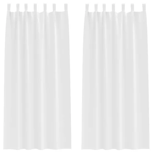  Függönyök 2 pcs Tiszta fehér 260 x 140 cm Poliészter