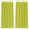  Függönyök függönyökkel 2 pcs Alma zöld 260 x 140 cm Poliészter