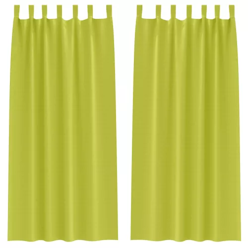  Függönyök függönyökkel 2 pcs Alma zöld 260 x 140 cm Poliészter