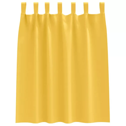  Függönyök függönyökkel 2 pcs mustársárga Poliészter