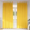  Függönyök 2 pcs mustársárga 260 x 140 cm Poliészter