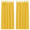  Függönyök 2 pcs mustársárga 260 x 140 cm Poliészter
