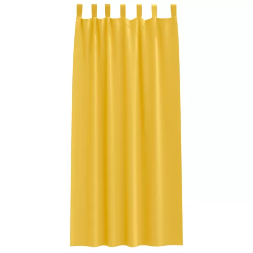  Függönyök 2 pcs mustársárga 260 x 140 cm Poliészter