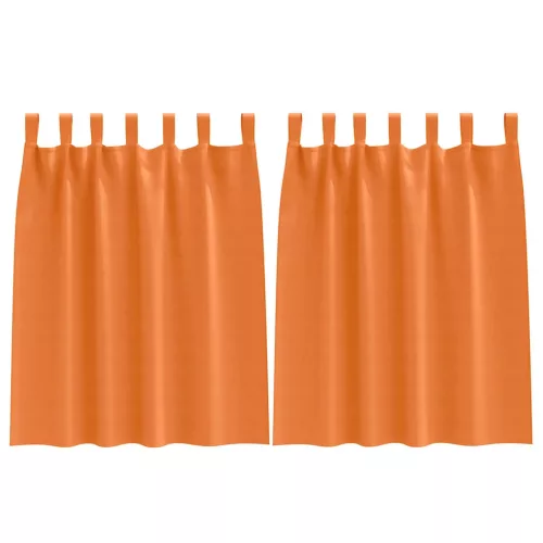  Függönyök függönyökkel 2 pcs Fényes narancssárga Poliészter