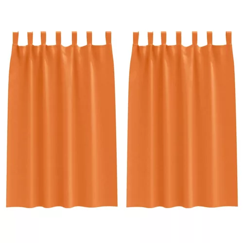  Függönyök függönyökkel 2 pcs Fényes narancssárga Poliészter