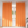  Függönyök 2 pcs Fényes narancssárga 245 x 140 cm Poliészter